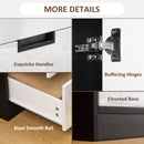 HOMCOM 2 Door Wardrobe White Wardrobe with 3 Drawer and Hanging Rod for Bedroom