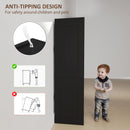 HOMCOM 2 Door Wardrobe White Wardrobe with 3 Drawer and Hanging Rod for Bedroom