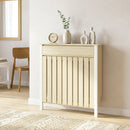 HOMCOM Radiator Cover with Drawer and Vertical Slats Oak