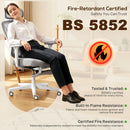 HOMCOM Executive Office Chair, Recliner Computer Chair With Footrest, Grey
