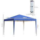 Outsunny   Pop Up Gazebo 3m x 3m -  Blue