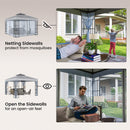 Outsunny 3 x 3(m) Patio Gazebo Canopy Garden Pavilion, Light Grey