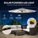 Outsunny 2.6 m Garden Parasol Umbrella with Light, Outdoor Patio Umbrella