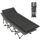 Outsunny Camping Cot For Adults With Mattress, Folding Bed, Black