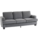 HOMCOM 3 Seater Sofa, Fabric Sofa with USB Ports and Cup Holders,