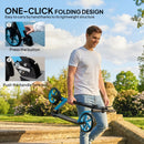 HOMCOM Folding Kick Scooter For 14+ W/ Adjustable Height, Blue
