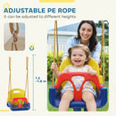 Outsunny 3 In 1 Kids Swing Seat, Adjustable Toddler Swing Chair, Dark Blue