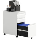 Vinsetto Steel File Cabinet with Lock and Wheels for Home Office