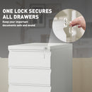 Vinsetto Steel File Cabinet with Lock and Wheels for Home Office