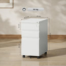 Vinsetto Steel File Cabinet with Lock and Wheels for Home Office