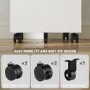 Vinsetto Steel File Cabinet with Lock and Wheels for Home Office