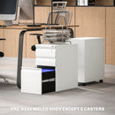 Vinsetto Steel File Cabinet with Lock and Wheels for Home Office