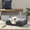 PawHut Dog Bed Calming Pet Bed Dog Mattress For Small Dogs - Charcoal Grey/Brown