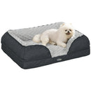 PawHut Dog Bed Calming Pet Bed Dog Mattress For Small Dogs - Charcoal Grey/Brown