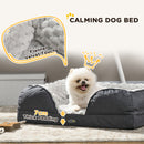 PawHut Dog Bed Calming Pet Bed Dog Mattress For Small Dogs - Charcoal Grey/Brown