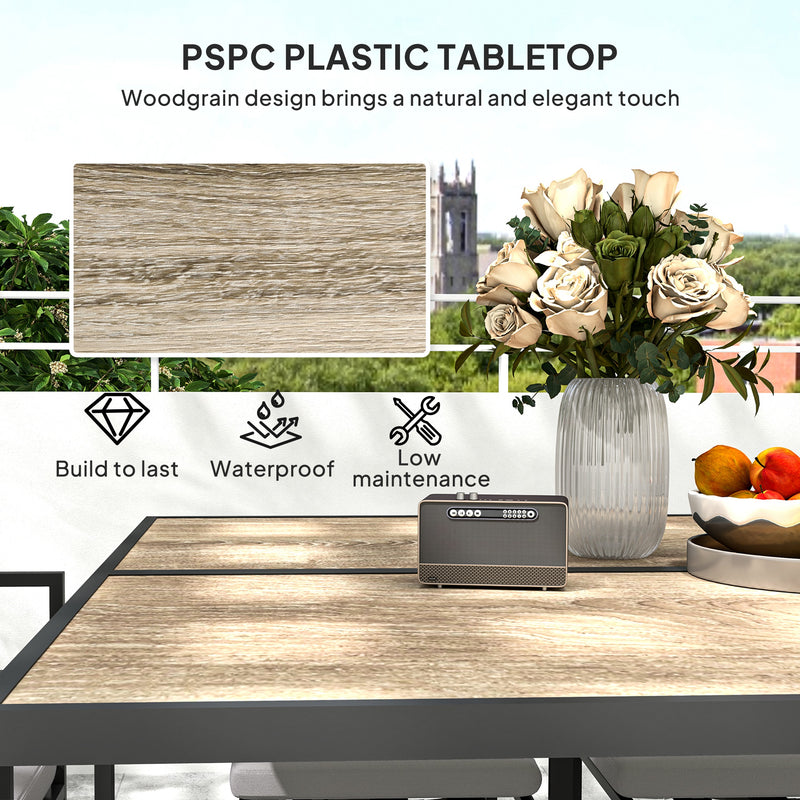 Outsunny 8 Seater Garden Dining Set, Cube Garden Furniture With Cushions