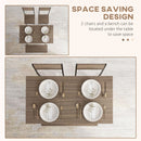 HOMCOM Dining Table And Chairs Set Of 4 With 2 Chairs Bench For Kitchen Grey/Natural Wood Finish