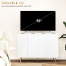 HOMCOM Sideboard Buffet Cabinet with Adjustable Shelves, White