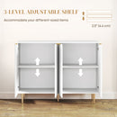 HOMCOM Sideboard Buffet Cabinet with Adjustable Shelves, White