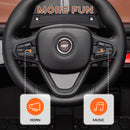 AIYAPLAY Kids Ride On Car, 12V Electric Truck W/ Horn Lights USB - Brown/Black