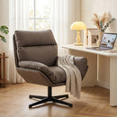 HOMCOM Accent Chair With 360 Swivel Dark Brown