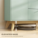 HOMCOM Sideboard, 80 cm Buffet Cabinet with 2 Drawers, Light Green and Oak