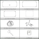 HOMCOM 6 Tier Shoe Rack Plastic Storage Cabinet Modular Shoe Tower White