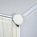 HOMCOM 6 Tier Shoe Rack Plastic Storage Cabinet Modular Shoe Tower White