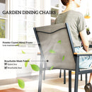 Outsunny 7 Piece Garden Dining Set, Outdoor Table and 6 Chairs, Khaki