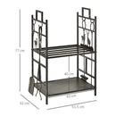 Metal Firewood Log Holder 2 Tier Firewood Rack