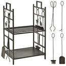 Metal Firewood Log Holder 2 Tier Firewood Rack