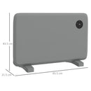 HOMCOM Electric Convector Heater, Quiet Space Heater w/ LED Display