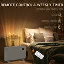 HOMCOM Electric Convector Heater, Quiet Space Heater w/ LED Display