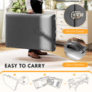 HOMCOM Foldable Massage Bed with Beech Wood Legs Face Cradle Armrests