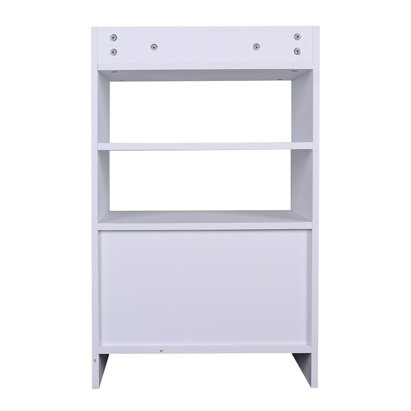 Livingandhome Contemporary Wooden Sideboard Cabinet with Open Storage