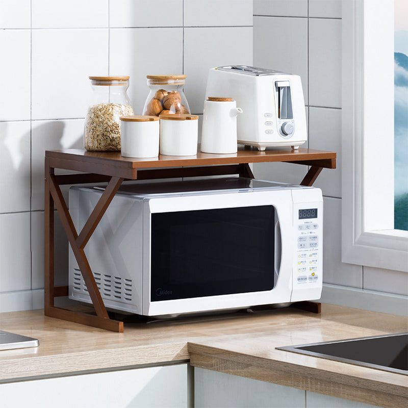 Lifeideas Brown Wooden Kitchen Spice Shelf