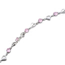 Modishion Delicate Open-Heart Bracelet With Cubic Zirconia