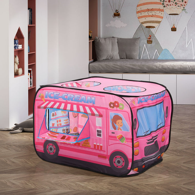 Kidkid Ice Cream Truck-Themed Play Tent with 2 Top Openings