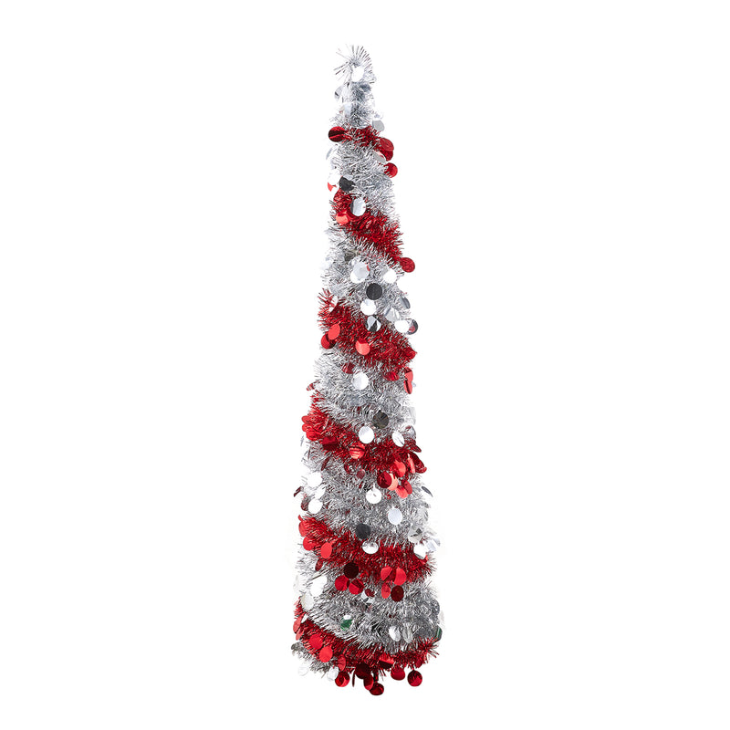 Lifeideas 5ft Pop-Up Decorative Tinsel Tree