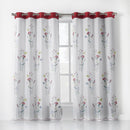 Spring Embroidered Lined Voile Ring Top Curtains