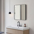 Livingandhome Modern Square Wall Mirror with Aluminum Alloy Frame