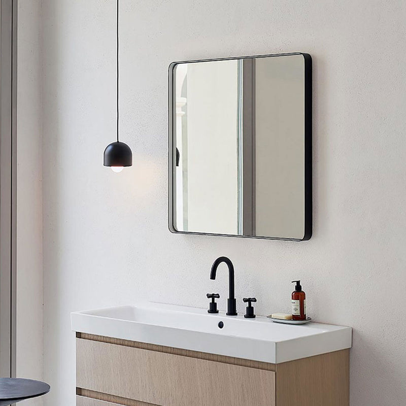 Livingandhome Modern Square Wall Mirror with Aluminum Alloy Frame