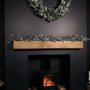 1.8m Frosted Green Holly Leaf & Berry Glitter Garland Christmas Decoration