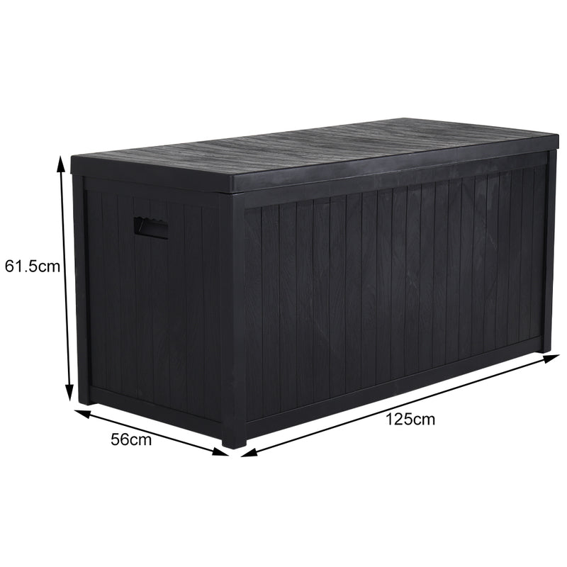 Garden Sanctuary Garden Cushion Storage Box Waterproof Black