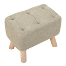 Livingandhome Upholstered Linen Footstool
