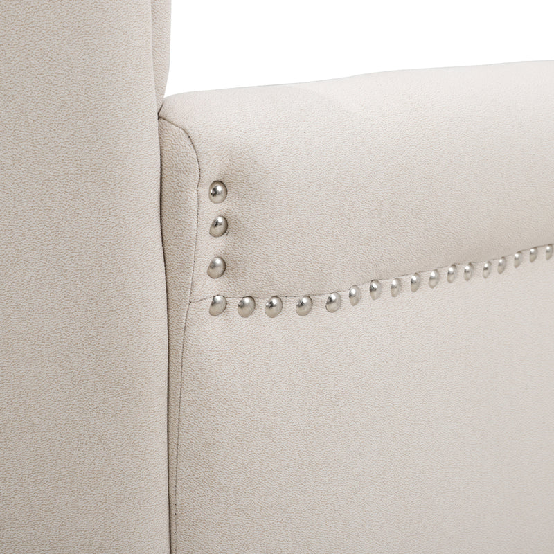 Livingandhome Upholstered Armchair with Nailhead Trim