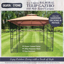 Balmoral 3m x 3m Tulip Design Gazebo with Mesh Curtains And Zipper
