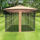 Balmoral 3m x 3m Tulip Design Gazebo with Mesh Curtains And Zipper
