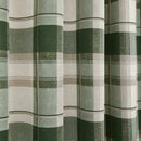 Fusion Balmoral Check Eyelet Curtains in Bottle Green