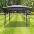 Balmoral 3m x 3m Tulip Design Gazebo with Mesh Curtains And Zipper -  Charcoal